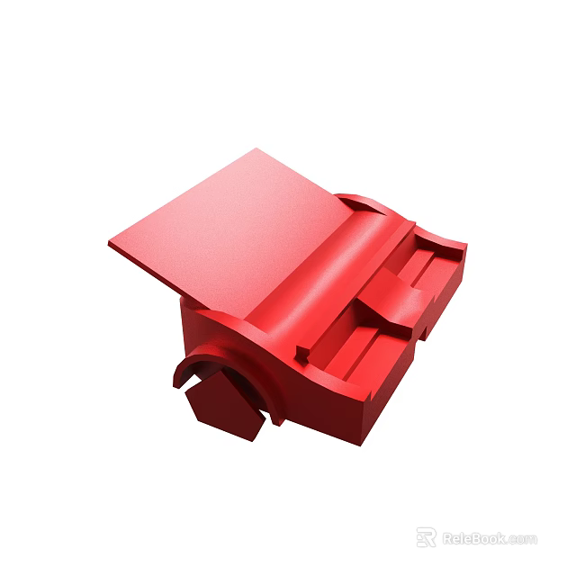 Red Foldable Storage Box With Open Lid And Sturdy Structure Design 3d model