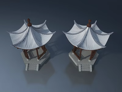 Elegant Traditional Swing Door Design With Wooden Frame And Classic Roof Structure 3d model
