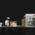 Huawei Roadshow pop-up shop Mobile Phone US Chen Maimang Interactive Photo Card Skateboard Fast Charging Technology Experience Desk 3d model