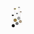 Modern Spherical Metallic Pendant Lights In Gold Silver Black Colors For Interior Decor