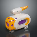 Electric Toy Spaceship With White Orange Purple Design And Interactive Play Features