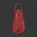 Red Snakeskin Pattern Clutch Bag With Elegant Design For Fashionable Occasions