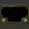 Car Battery With Orange Green Casing Black Top Cover Silver Terminals And Lightning Symbol