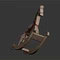 Wooden Building Blocks Rocking Horse with Red Reins Saddle and Handmade Design