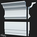 Elegant Architectural Component With Intricate White Molding For Interior Decoration