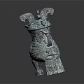 Ancient Chinese Bronze Ritual Vessel With Spiral Patterns And Decorative Motifs