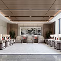 Modern Reception Room 3d model