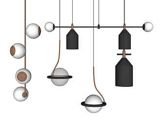 Light Luxury Chandelier Small Chandelier Combination 3d model