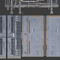 Sci-fi Panel Component Duct Floor Cyberpunk Technology Component 3d model
