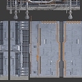 Sci-fi Panel Component Component Duct Floor Cyberpunk Technology Component 3d model