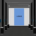 modern elevator hall 3d model