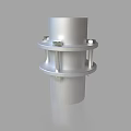 Stainless Steel Cylindrical Industrial Equipment With Flange And Bolt Assemblies