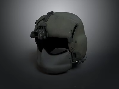 Tactical Military Helmet With Night Vision Mount And Adjustable Chin Strap For Combat Use 3d model