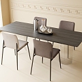 Modern Dining Table Chair Combination Dining Table Chair 3d model