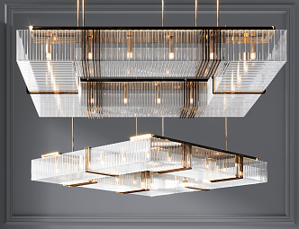 Light Luxury Chandelier 3d model