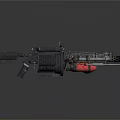 Mechanical Equipment With Complex Black Red Metal Structure And Intricate Design