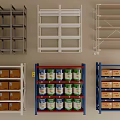 Modern shelf storage rack express rack multi-layer display rack 3d model
