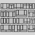 modern floor-to-ceiling windows 3d model