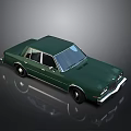 Green Classic Sedan With Sleek Body Chrome Accents And Black Wheels