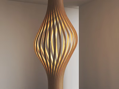 New Chinese Style Special-Shaped Lamp Rattan Lamp Column Lamp Creative Lamp Decorative Lamp Modern Special-Shaped Column Twisted Cylindrical Round Decorative Column 3d model