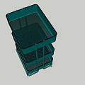 Portable Three Tier Green Storage Cart With Wheels And Drawer Design
