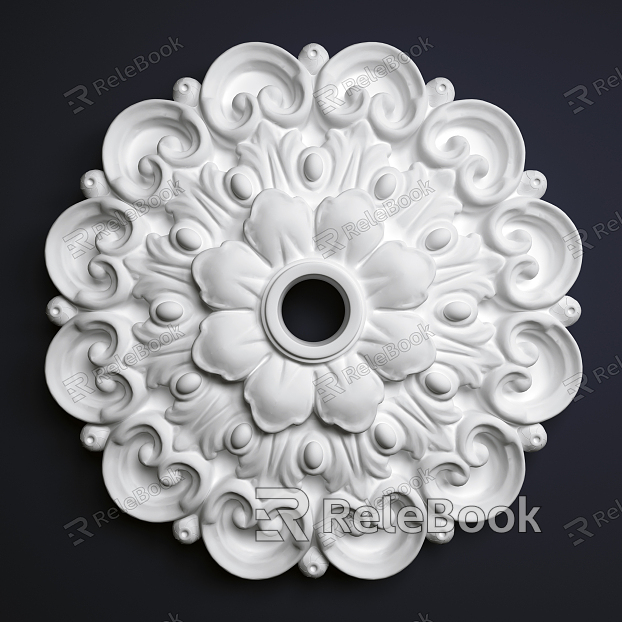 European-style lamp top flower model