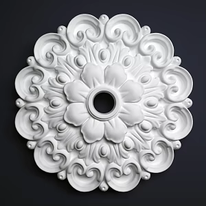 European-style lamp top flower 3d model