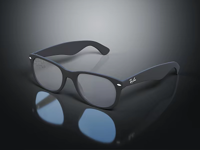 Stylish Black Sunglasses With Classic Frame Polarized Lenses And UV Protection Features 3d model
