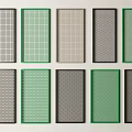 Modern Room Dividers With Various Grid Patterns And Colorful Frames For Home Decor 3d model