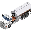 White Heavy Duty Tank Truck With Large Fuel Tank And Strong Wheels