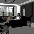 Modern Apartment Interior Design With Open Kitchen Living Room And City View