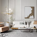 Modern Sofa Coffee Table Combination Sofa Coffee Table 3d model