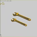 High Quality Hardware Tools Two Durable Adjustable Wrenches for Professional Repair Work 3d model