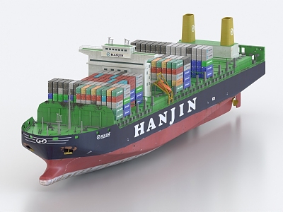 ship container ship container terminal freight ship cargo ship tanker 3d model