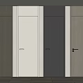 Modern Interior Hinged Doors With Multiple Color Wooden Texture Options