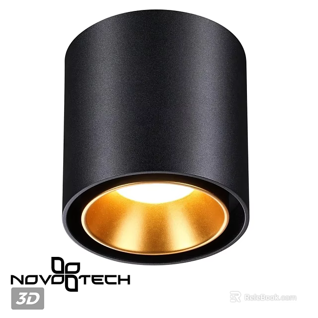 Black Gold Modern Downlight Spotlight With Sleek Design For Indoor Lighting 3d model 