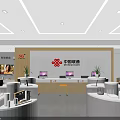 Huawei Authorized Digital Store Interior With Mobile Phones On Wooden Display Tables And Bright Lighting