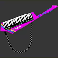 Fun Pink Electronic Keyboard with Colorful Design and Portable Strap