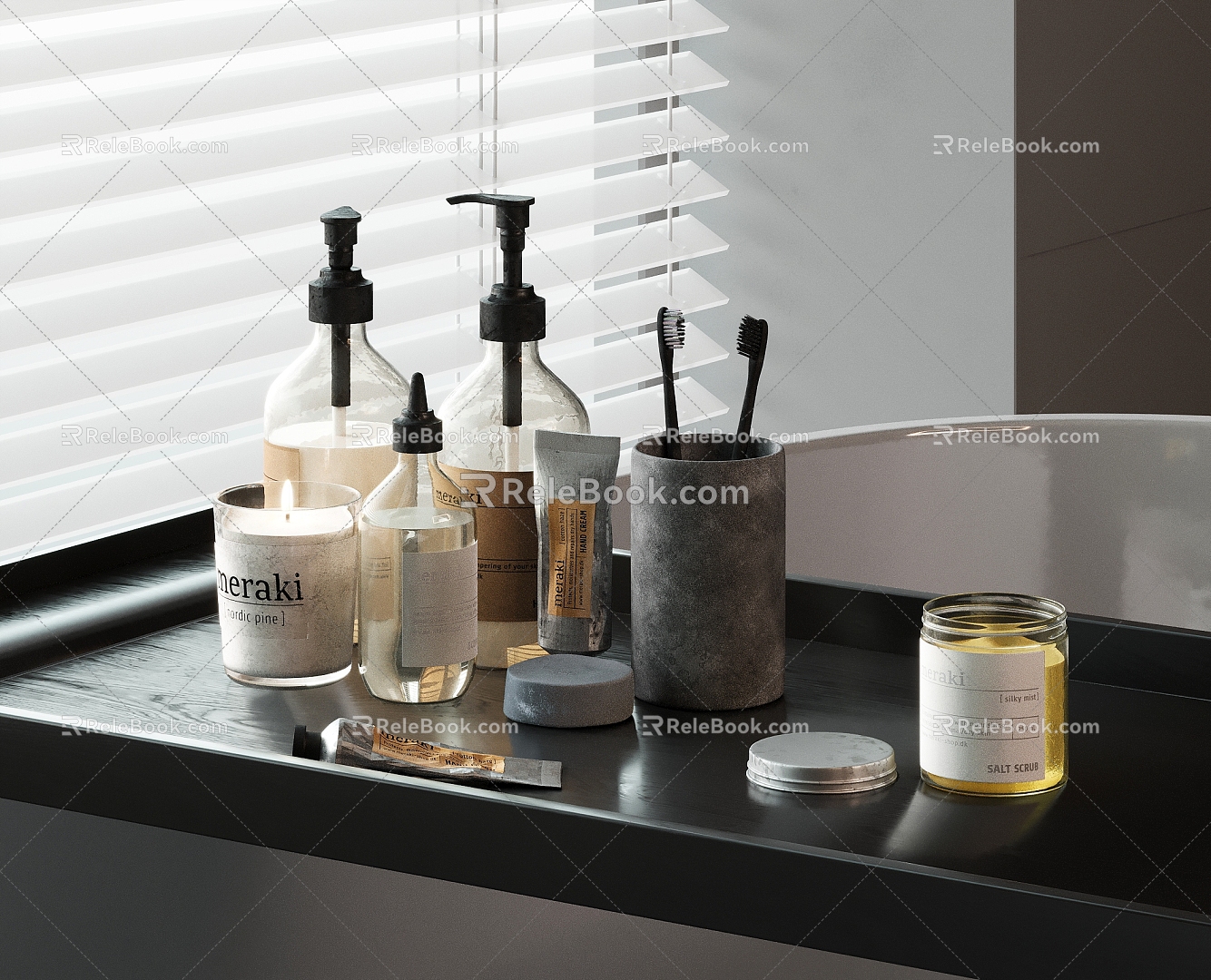 Modern toiletries 3d model