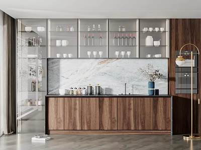 Modern Wine Cabinet 3d model