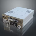 White And Gold Professional Computer Equipment With Interface Ports Control Knob And Cooling Vents