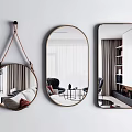 Modern mirror hanging mirror full-length mirror 3d model