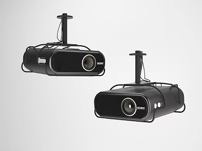 Projection Monitoring Devices With Hanging Design And Black Surveillance Casing 3d model