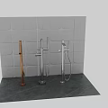 Tall Modern Brass Chrome Faucets with Handheld Sprayer and Coiled Hose
