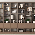 Bookcase Book Ornaments Book Decorative Cabinet 3d model