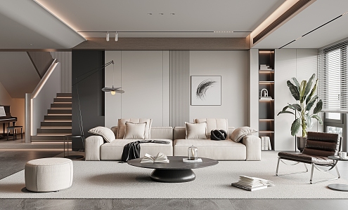 modern living room 3d model