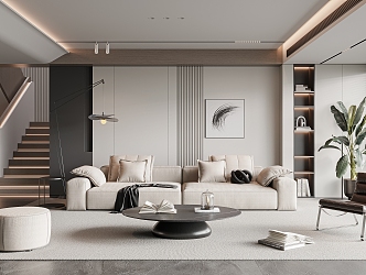 modern living room 3d model