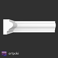 White Decorative Molding Component With Curved Design For Interior Decoration