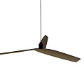 Modern Detailed Pendant Light With Blade Design In Indoor Room And Window View