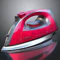 Red Bosch Electric Iron As Essential Daily Household Appliance With Modern Design